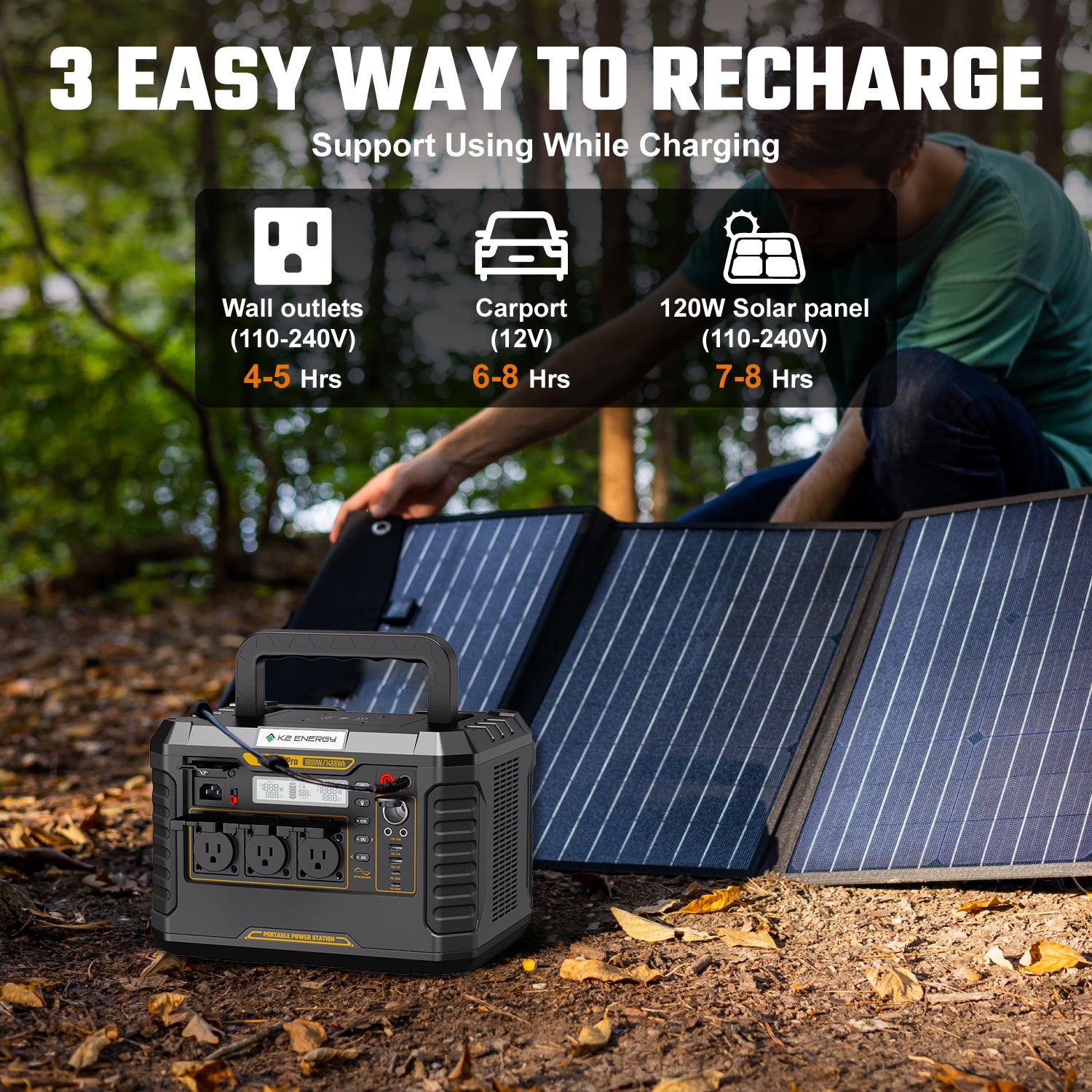 K2 Ecox18 Portable Power Station | 1800W 1466Wh
